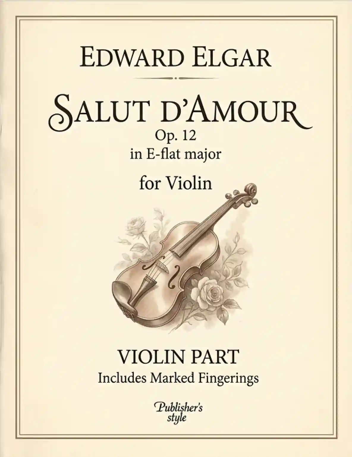 Violin Sheet Music – Elgar: Salut d'Amour (E Major / Solo)
